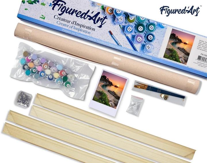 Produktbild Figured'Art Malen nach Zahlen - Sonnenuntergang am Strand