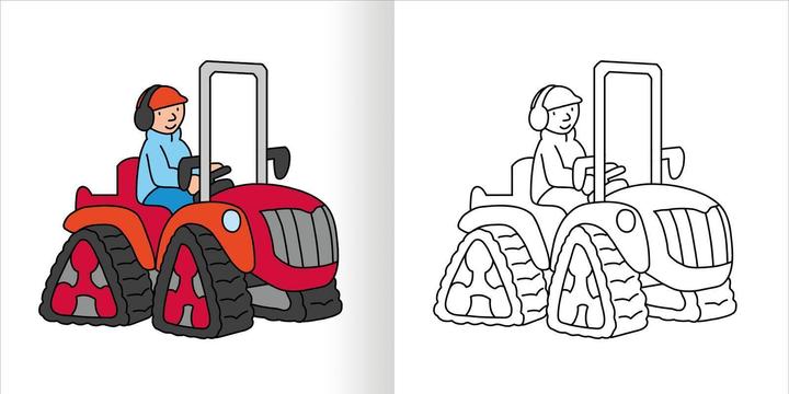 Actual product image Mein erstes dickes Malbuch – Bagger und Traktoren