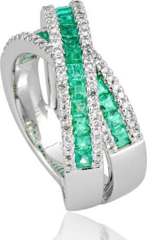 Produktbild Breuning RING - E.SMARAGD/Brill. 0,583 Ct. H/si (57, 750/18 K Gold)