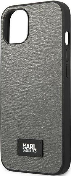 Immagine prodotto Karl Lagerfeld KLHCP13SSFMP2DG Custodia rigida per iPhone 13 mini 5,4" argento / argento Saffiano Plaque (Apple iPhone 13 mini)