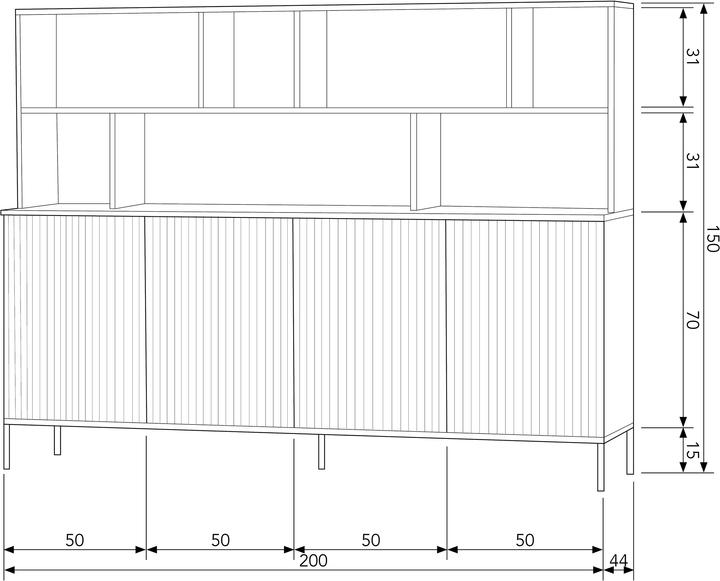 Actual product image Woood Gravure (150 x 200 x 44 cm)
