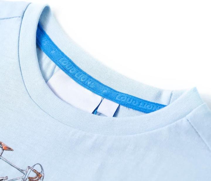 Produktbild VidaXL Kinder-T-Shirt Hellblau 128,Material: 100 % Baumwolle,Farbe (128)