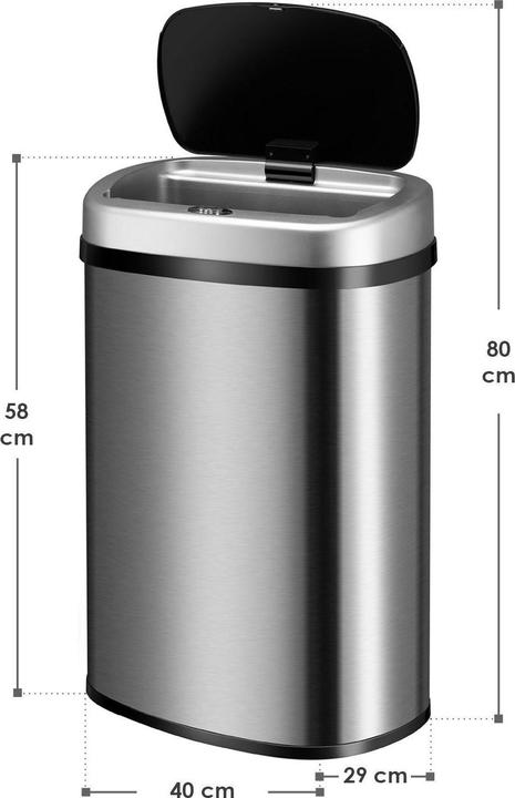Actual product image Juskys Automatischer Mülleimer mit Sensor (50 l)