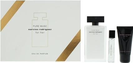 Actual product image Narciso Rodriguez Pure Musc For Her 3 Piece Gift Set: Eau De Parfum 100ml (Fragrance set)