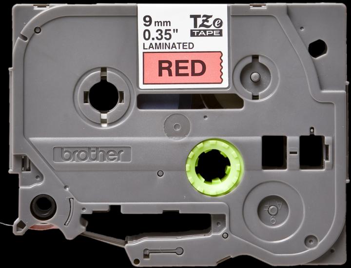 Actual product image Brother Tze-421 (0.90 cm, Red, Black)