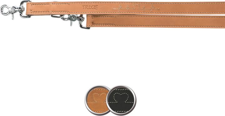 Actual product image Trixie Rustic fat leather V-leash Heartbeat (M, L, Dog, Dog sport)