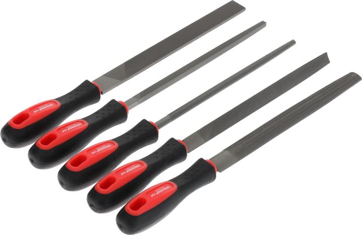 Actual product image Gedore Red red R93000005 File set 3-edge + 4-edge + flat + round + half 5-piece (Cut 2, 310 mm)