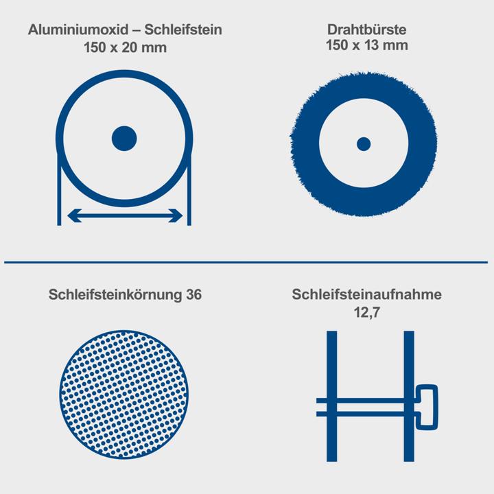 Produktbild Scheppach SM150LB Doppelschleifer mit Bürste - 230-240V 50Hz 400W - 150mm (Doppelschleifer, 400 W)