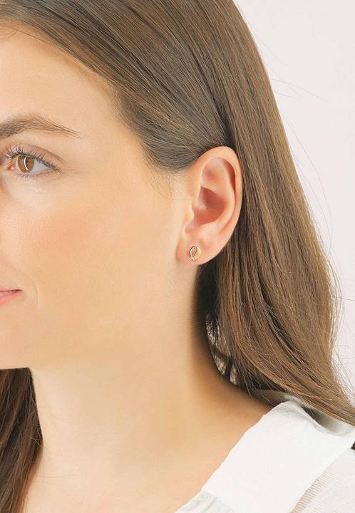 Image du produit Muau Boucles d'oreilles (750, Or jaune 18 carats, Or blanc)
