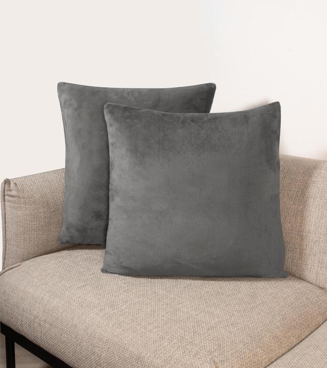 Actual product image Aspero 2 cushion covers "Vora" anthracite (60 x 60 cm)