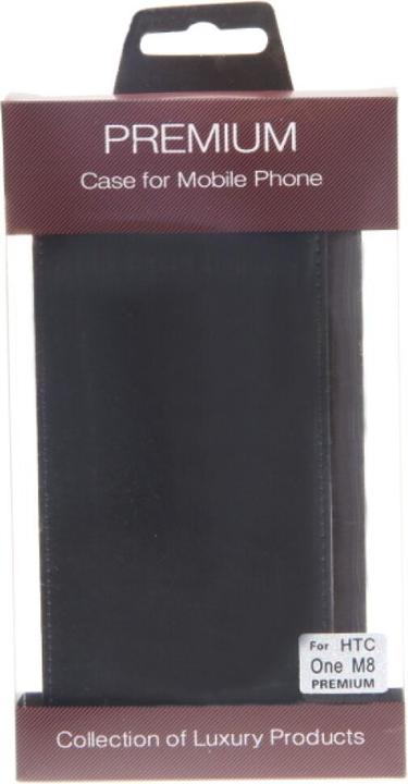 Actual product image OEM Slim Leather Flip Case HTC One M8 - Black (HTC One (M8), HTC One M8s)