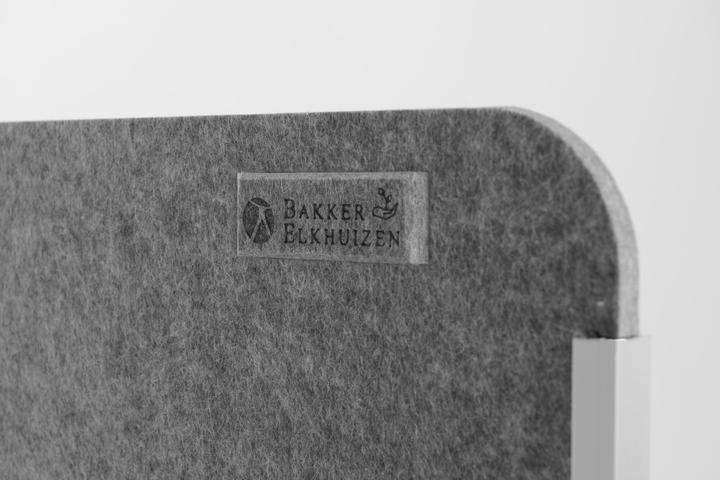 Actual product image Bakker Elkhuizen Bakker table partition round o.acrylic window grey backside