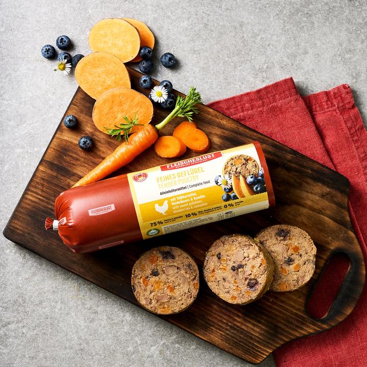 Image du produit Fleischeslust Nourriture humide Volaille fine avec patate douce 200 g (Adulte, 1 pcs, 200 g)
