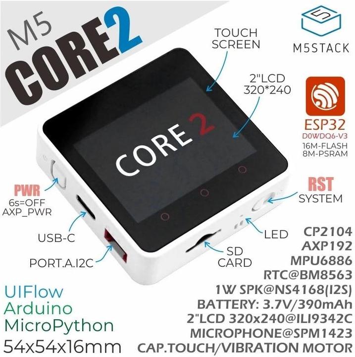 Image du produit M5Stack ESP32 Core 2