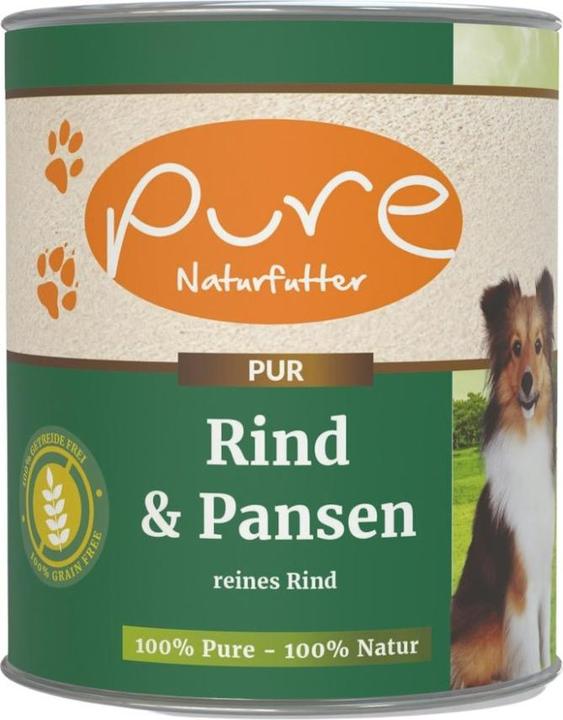 Image du produit Pure Naturfutter Menu pour chien Boeuf avec panse (Adulte, 1 pcs, 800 g)