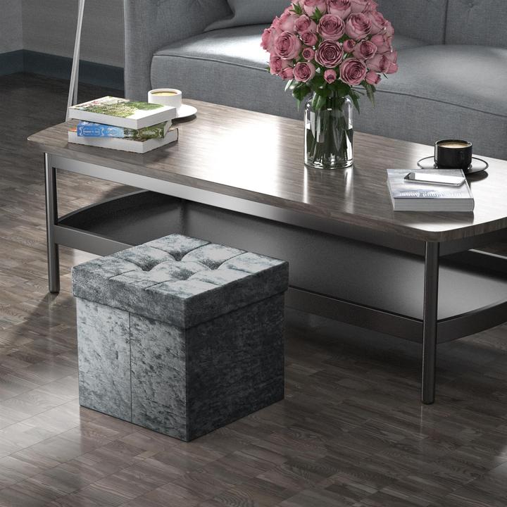 Actual product image Intirilife Seat Cube Velvet Grey