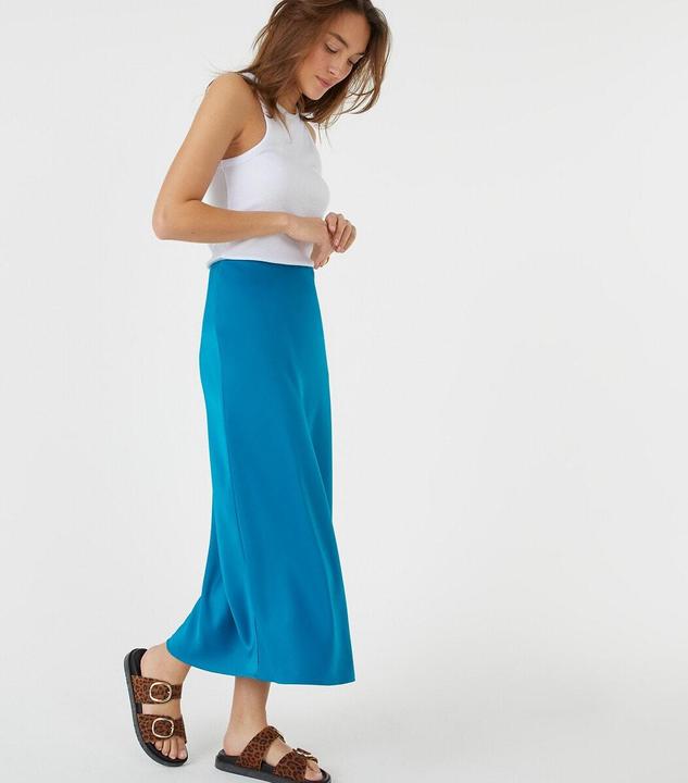 Image du produit La Redoute Collections Maxi-jupe évasée en satin mat (32)