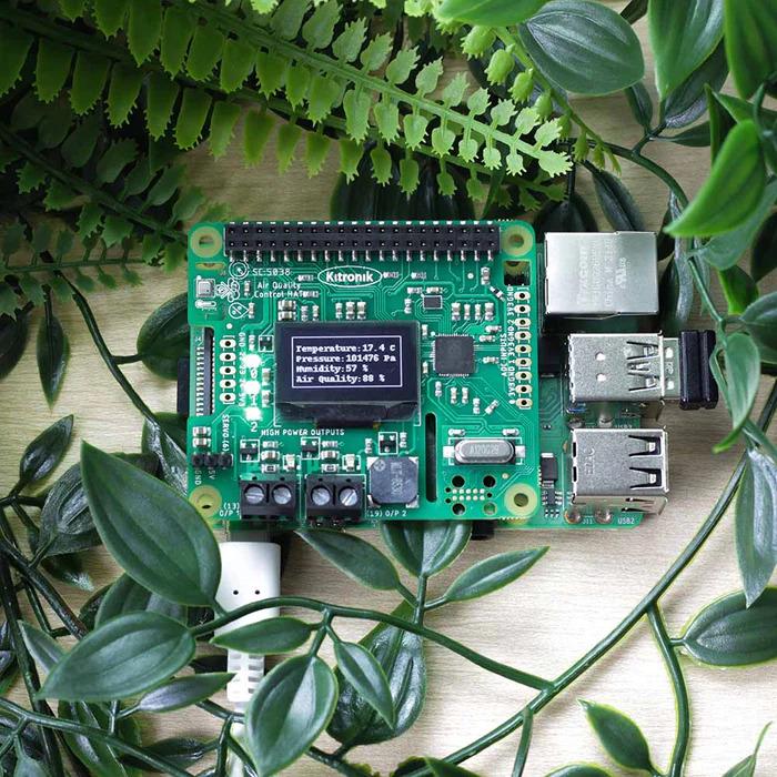Actual product image Kitronik HAT air quality control for Raspberry Pi