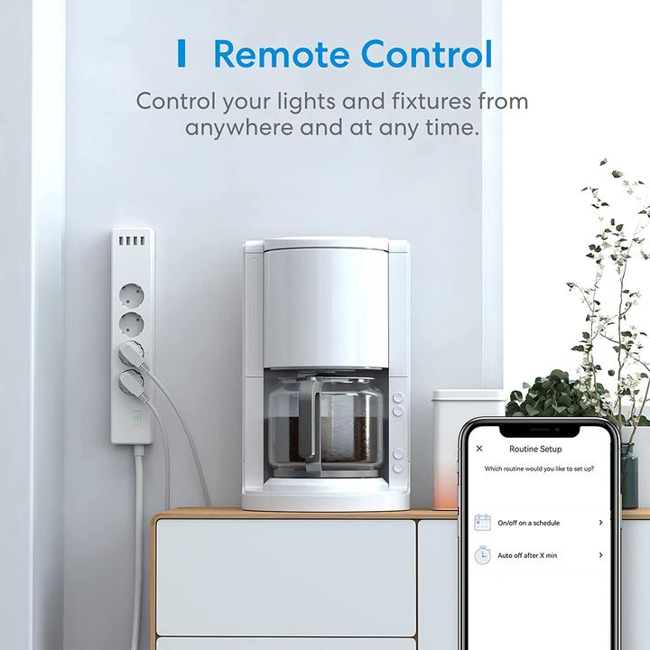 Immagine prodotto Meross Protettore di sovratensione Wi-Fi intelligente (8 x, Nema-5, USB, 1.80 m)