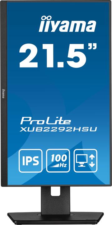 Actual product image iiyama XUB2292HSU-B6 54.61cm 21.5inch ETE IPS FHD 100Hz 250cd/m2 0.4ms HDMI DP USB-HUB 4x3.2 Speaker (1920 x 1080 pixels, 22")