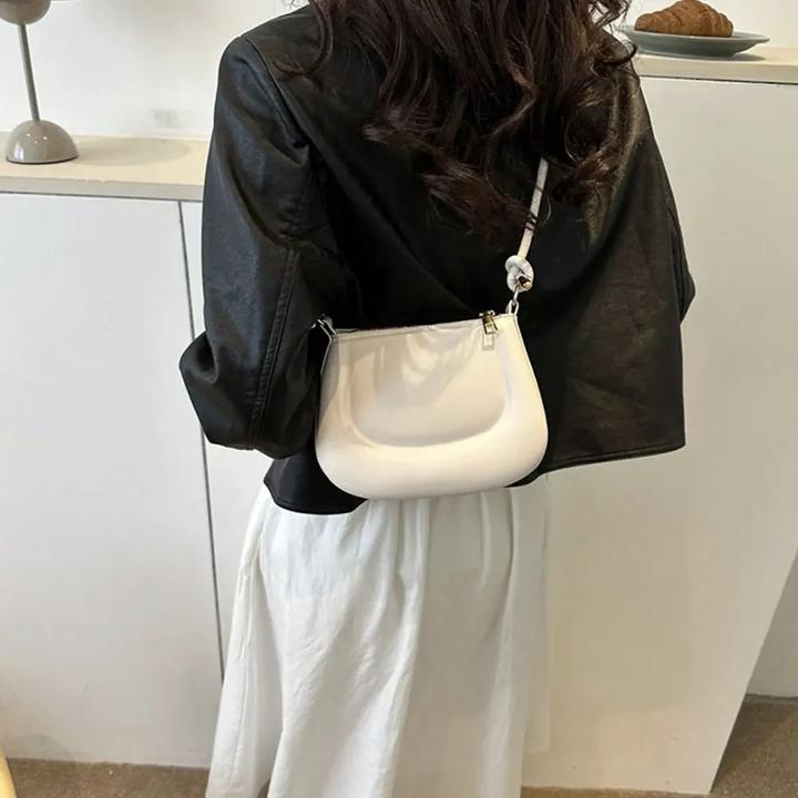 Produktbild Only-Bags.Store PU Leder Umhängetasche Solid Color Unterarmtasche Messenger Bag Crossbody Bags