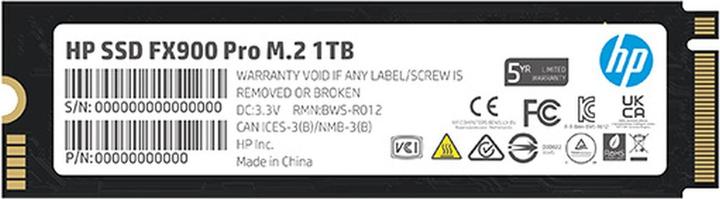 Actual product image HP HEWLETT PACKARD SSD FX900 PRO 1TB 4A3U0AA internal (1000 GB, M.2 2280)