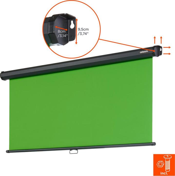 Actual product image Celexon Roller blind Chroma Key Green Screen (1:1)
