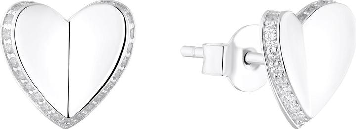 Produktbild S.Oliver Ohrschmuck für Damen, 925 Sterling Silber, Zirkonia (synth.) | Herz (925er Silber)