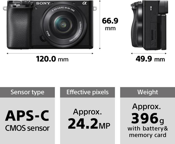 Produktbild Sony Alpha 6100 Kit (16 - 50 mm, 24.20 Mpx, APS-C / DX)