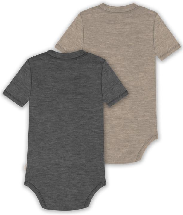 Image du produit Normani Lot de 2 bodies manches courtes bébé mérinos "Tihoi" - 9321 (80)