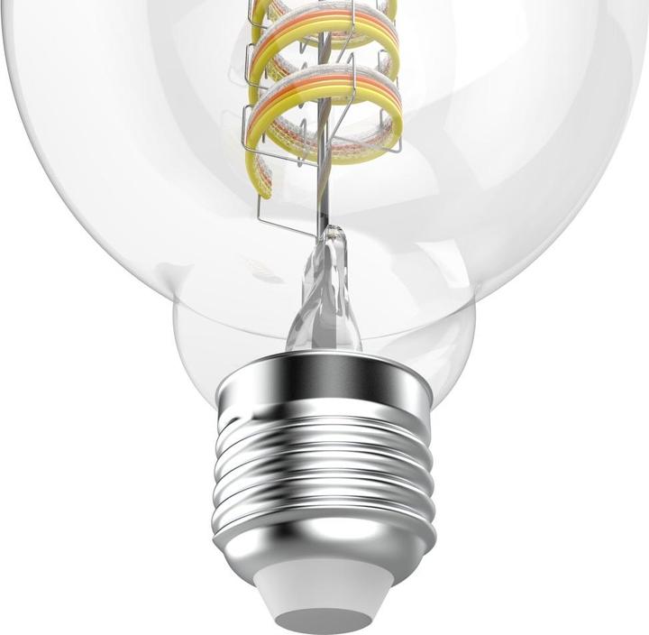 Actual product image Hama Smart LED lamp, Matter, E27, globe, filament G95, RGBW, dimmable, with app (E27, 4.90 W, 470 lm, 1 x, F)