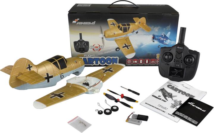 Image du produit Amewi AMXFlight Cartoon BF-109 350mm moteur électrique Warbird RTF (Oiseau de guerre)