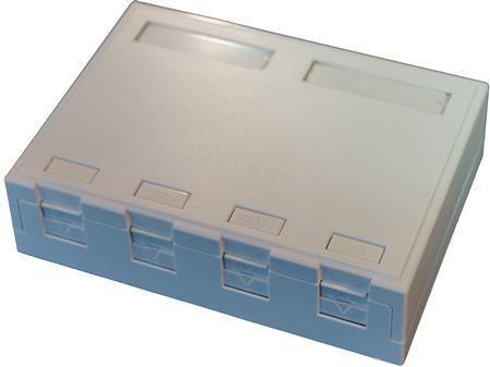 Produktbild Csdk SL Officebox for 4 x RJ45 Keystone Konnektor, hvid