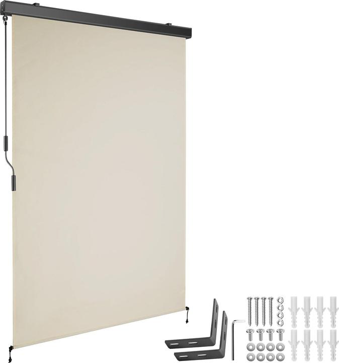 tectake Tenda verticale Eloise con 2 supporti a parete