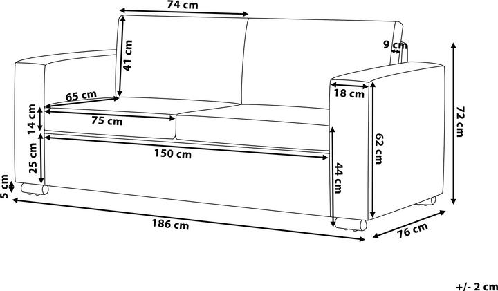 Actual product image Beliani Helsinki (3-seater)