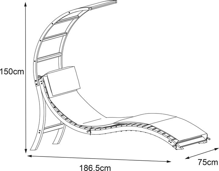 Actual product image Axi Salina Deckchair with Parasol Blue (186.50 cm)