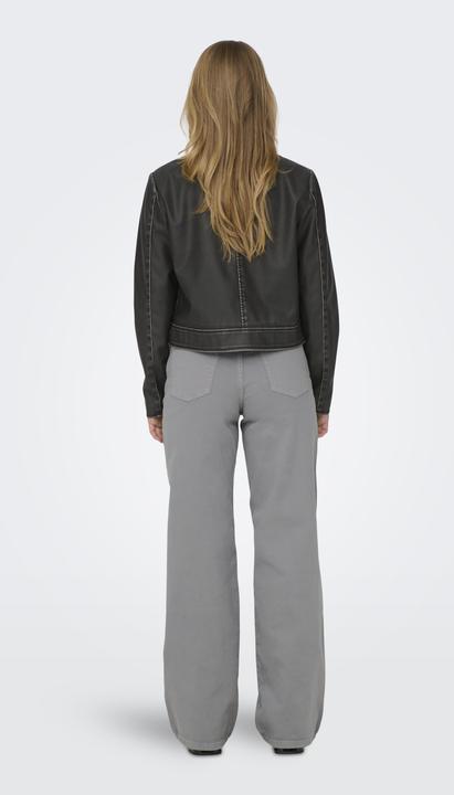 Produktbild Only Stehkragen Ärmelbündchen mit Reissverschluss Jacke Kunstlederjacke (XS)