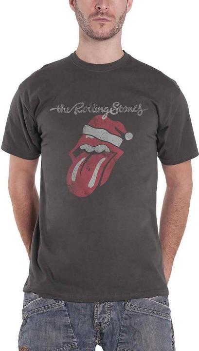 The Rolling Stones Unisex Adult Santa Lick T-Shirt