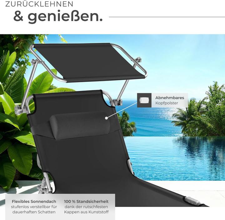 Produktbild tectake Gartenliege (190 cm)