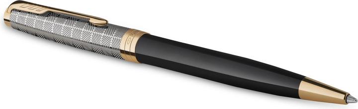 Actual product image Parker Ballpoint pen Sonnet Prem. Metal & G.C. sw M (Black, Silver, Gold, 1 x)