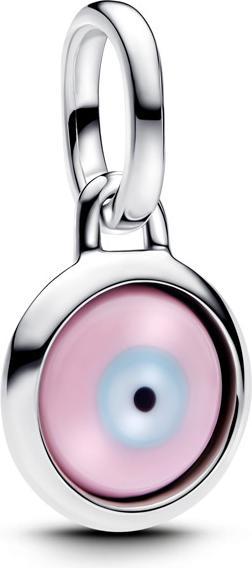 Image du produit Pandora Engravable Evil Eye Murano Glass Mini Dangle Charm (Argent 925, Verre de Murano)