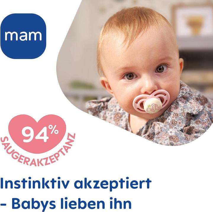Immagine prodotto MAM Succhietto perfetto in silicone 2 pezzi, a partire da 16 mesi (2 x, a partire da 16 m.)