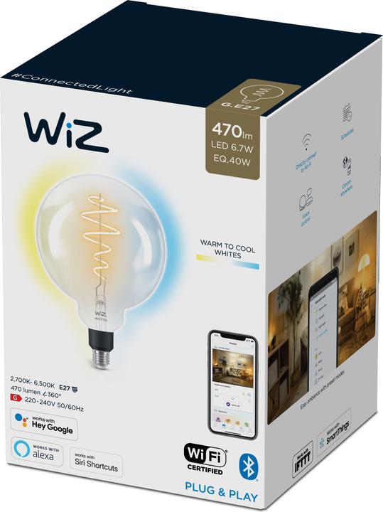 Image du produit WiZ Blanc (E27, 6.50 W, 470 lm, 1 x, E)