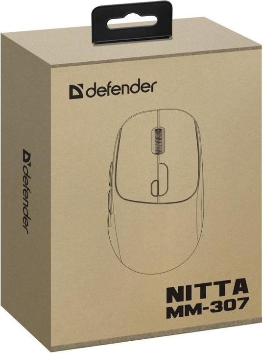 Produktbild Defender MYSZ NITTA MM-307 RF+BT OPTIC 1600dpi 6P BIAŁA (Kabellos)
