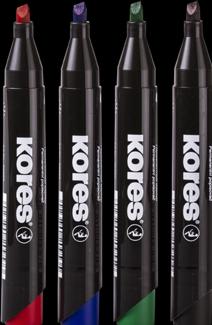 Produktbild Kores Permanent Marker, Keilspitze (Mehrfarbig, 3 mm, 4 x)
