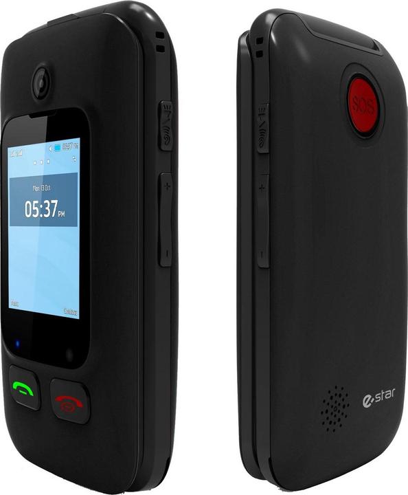 Produktbild Estar Digni Flip by Clamshell Phone 2.4"+ 1.77"" Juodas (2.40", 0.08 Mpx, 2G)