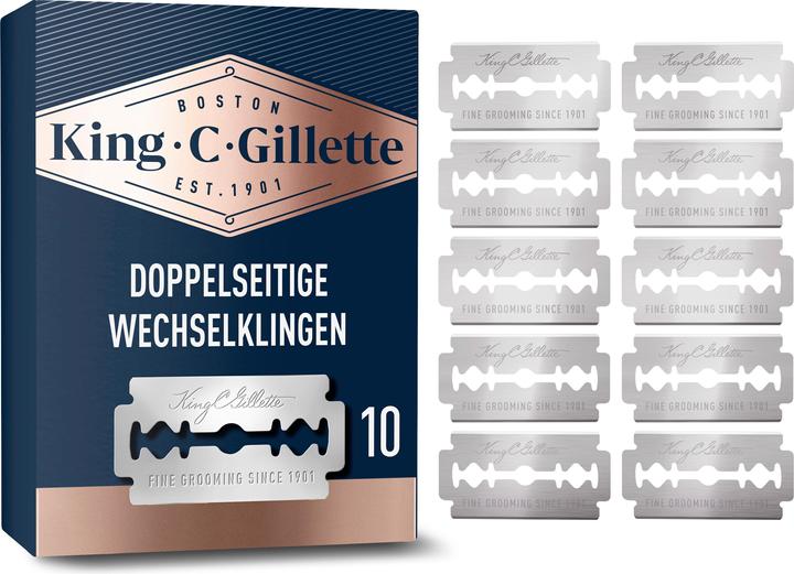 Produktbild King C. Gillette Doppelklingen für Rasierhobel (10 x)