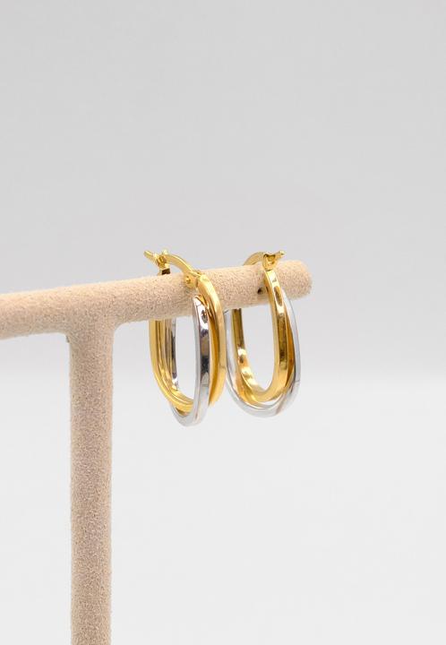 Produktbild Muau Creolen (750/18 K Weissgold, 750/18 K Gelbgold)
