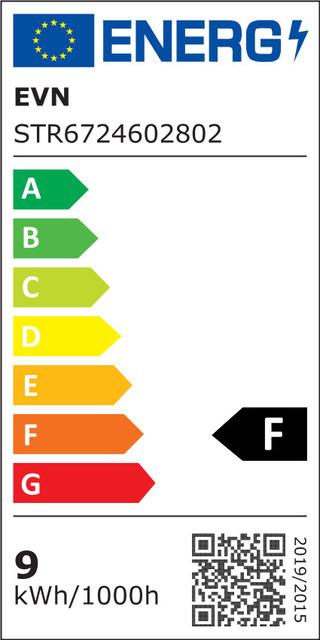 Label énergétique EVN STR6724602802 LEDStripsRouleau 5m 24V IP67 3000K 48W (Blanc, 500 cm, Extérieur)