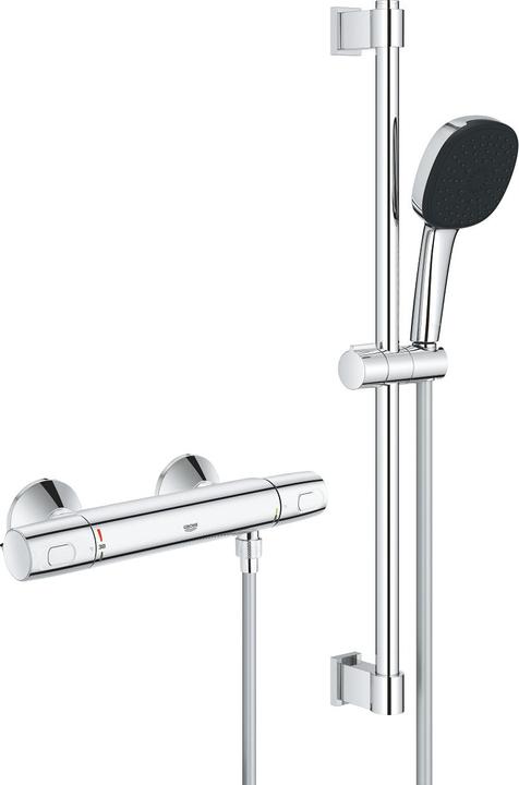 Produktbild Grohe Precision Trend QuickFix Thermostat-Duscharmatur und Vitalio Comfort 110 Brausestangenset, Länge 600